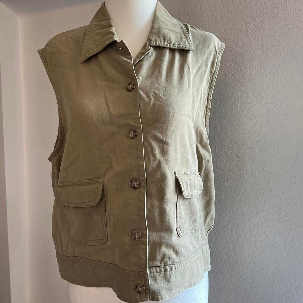Francine B Khaki/Green Cotton Vest